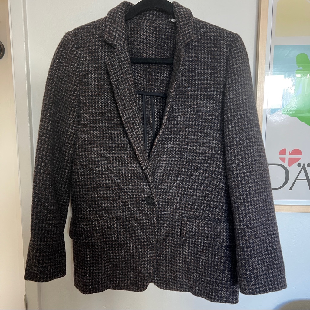 Isabel Marant Etoile Charlyne Blazer, Brown Houndstooth 36fr/4us